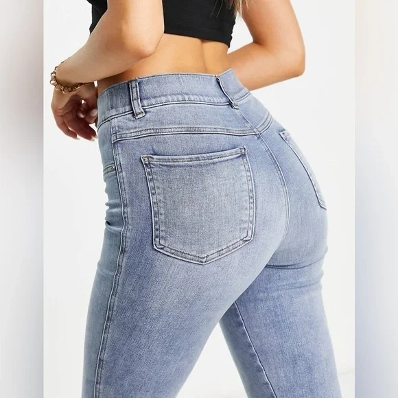 Spanx Ankle Skinny Pull On Jeans In Light Vintage Wash - Size Small Petite - New - Picture 11 of 12